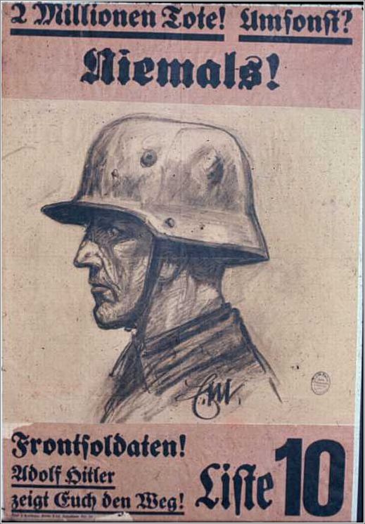 NSDAP Poster Two million dead. Did they die in vain